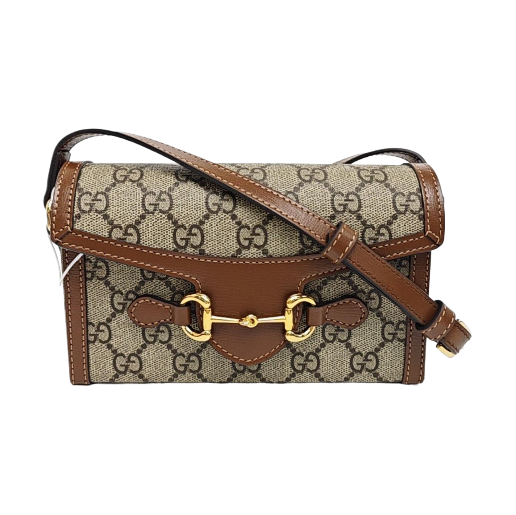 Horsebit 1955 Mini Monogram Coated Canvas Beige