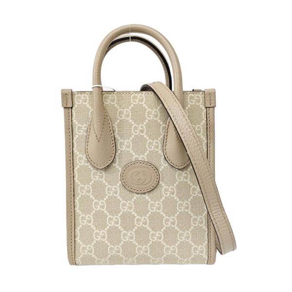 Retro Mini Monogram Coated Canvas Beige
