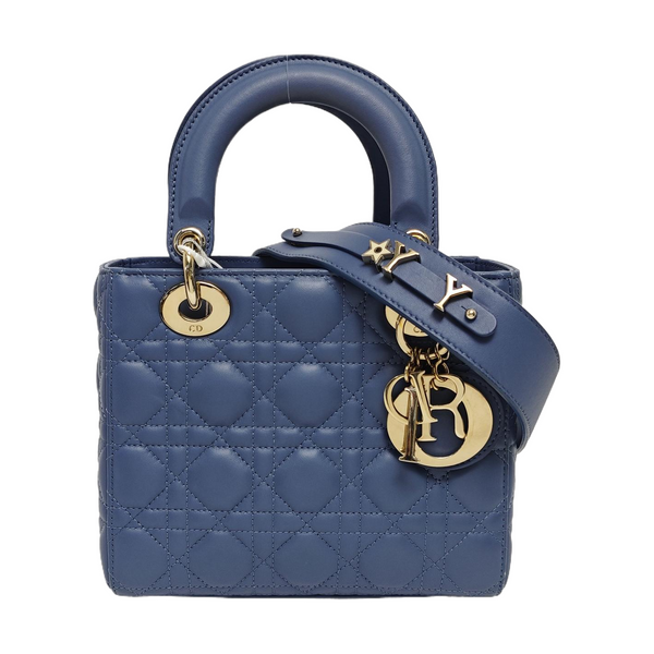 Lady Dior Small Quilted Lambskin Blue