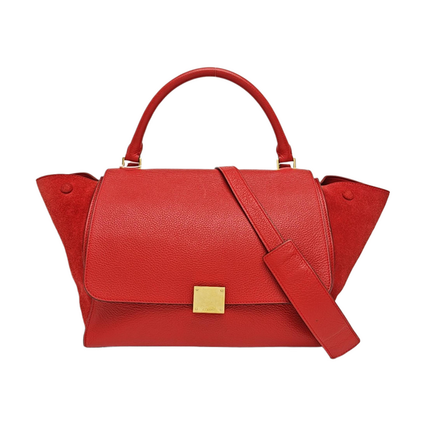 TRAPEZE Medium Calfskin Red