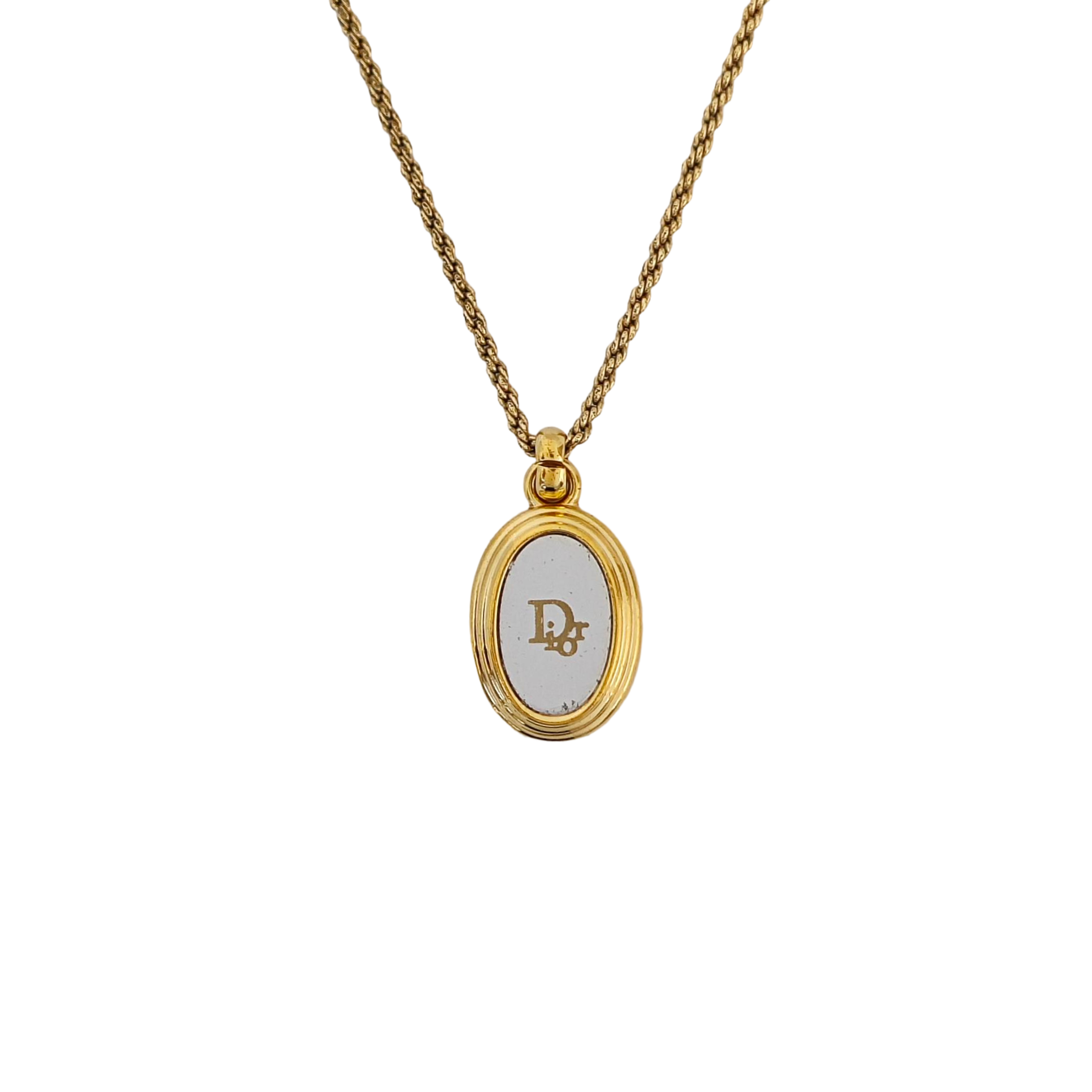 Dior Oblique Metal Gold Necklace