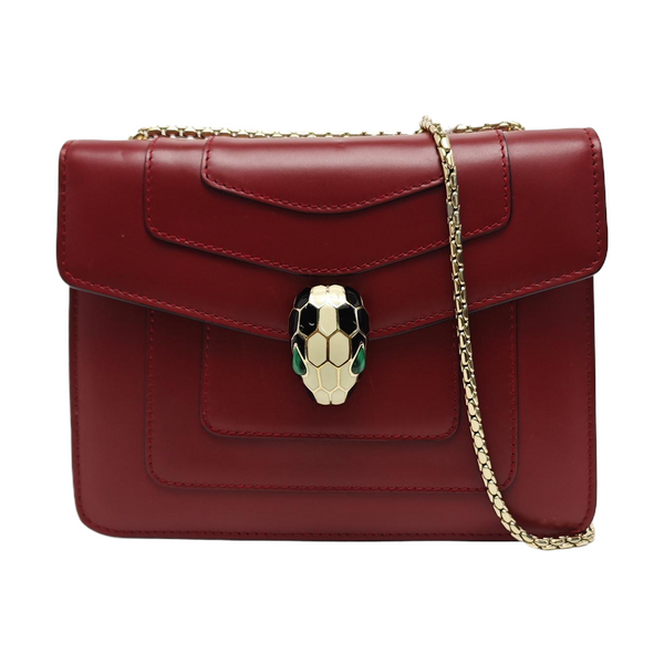 SERPENTI FOREVER Small Calfskin Red