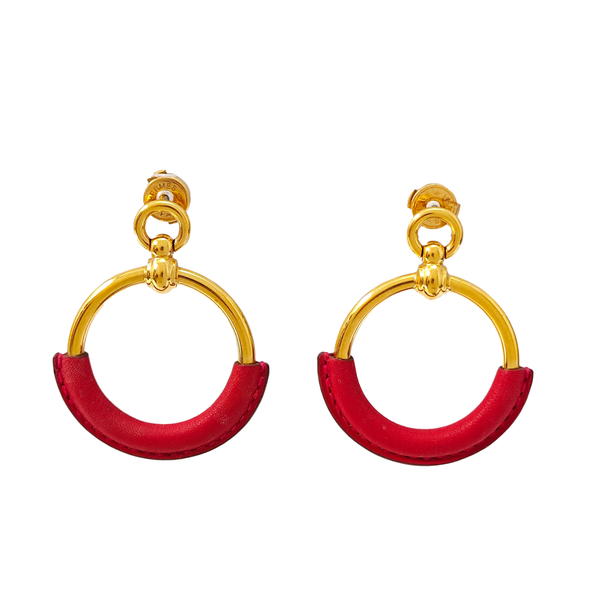 Loop Metal Gold Stud Earrings
