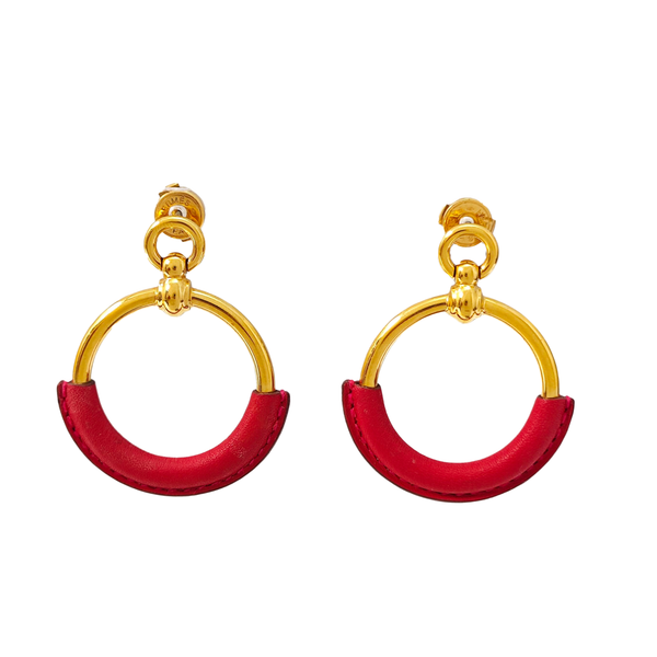 Loop Metal Gold Stud Earrings
