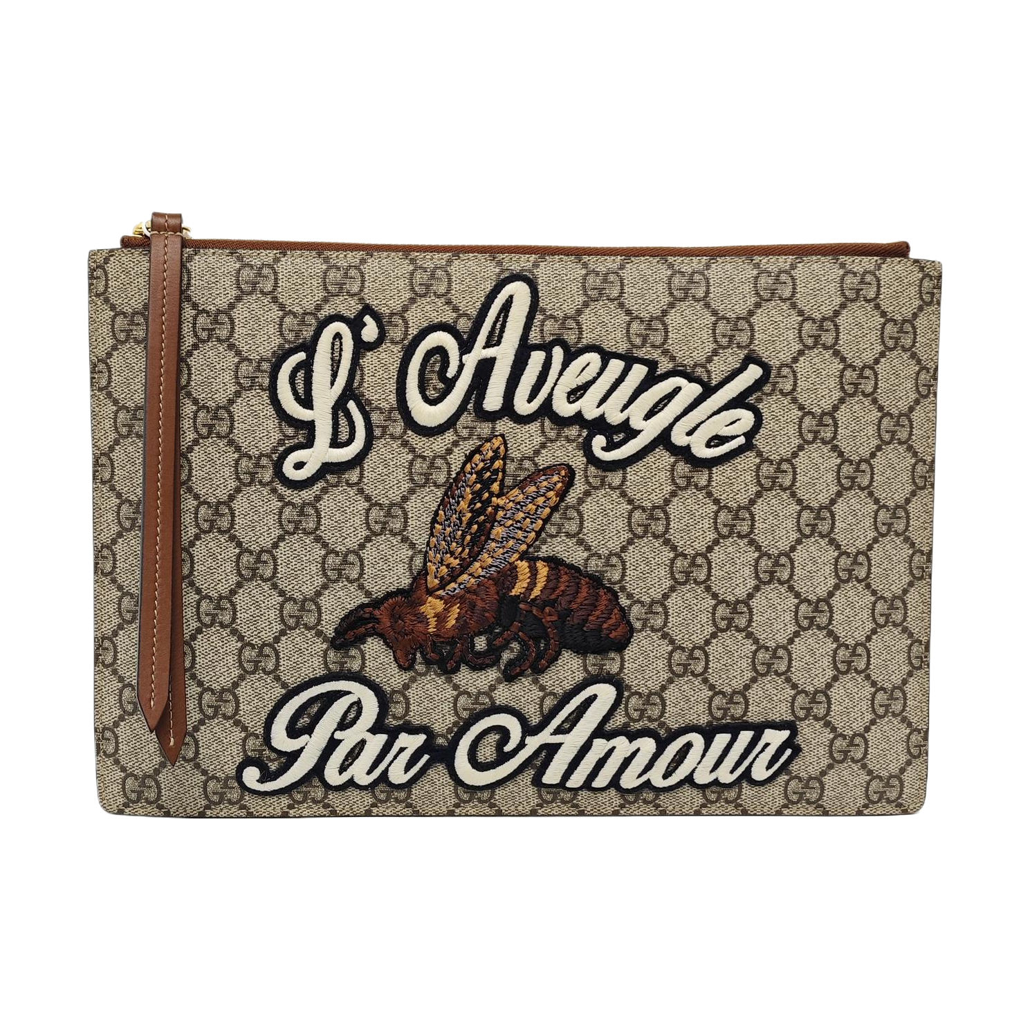 Coated Canvas Clutch Black