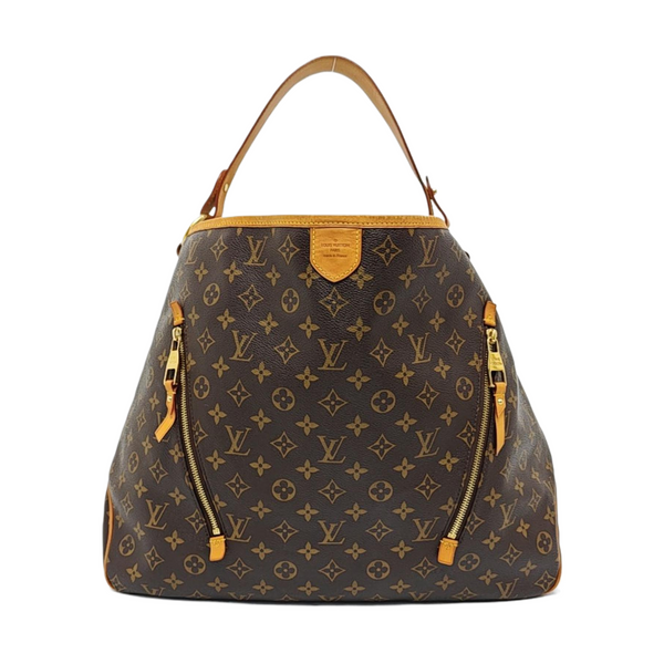 Monogram Coated Canvas Tote Bag Brown