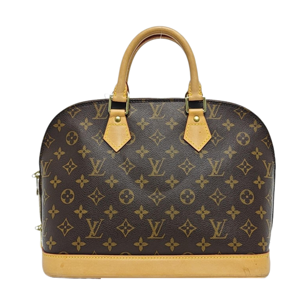 ALMA PM Monogram Coated Canvas Brown