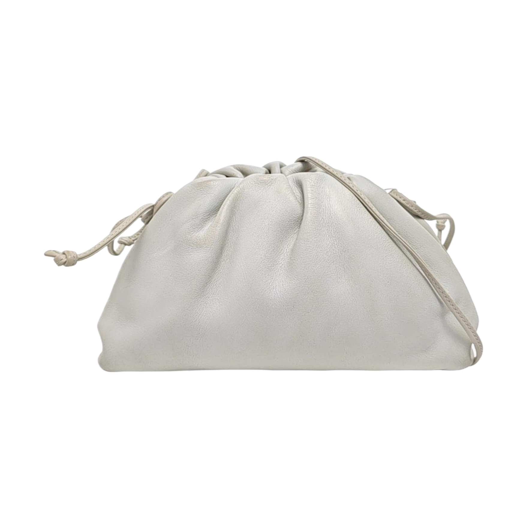 Authenticated pre-owned  The Pouch Mini Calfskin White - Shoulder Bag at Looply