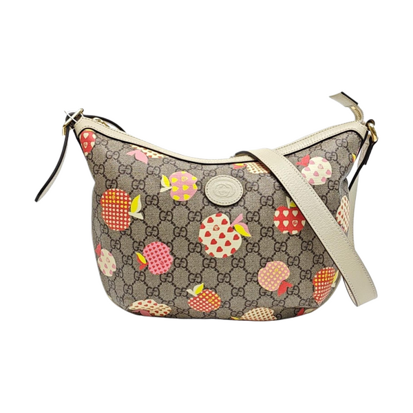 Ophidia Small Monogram Coated Canvas Beige
