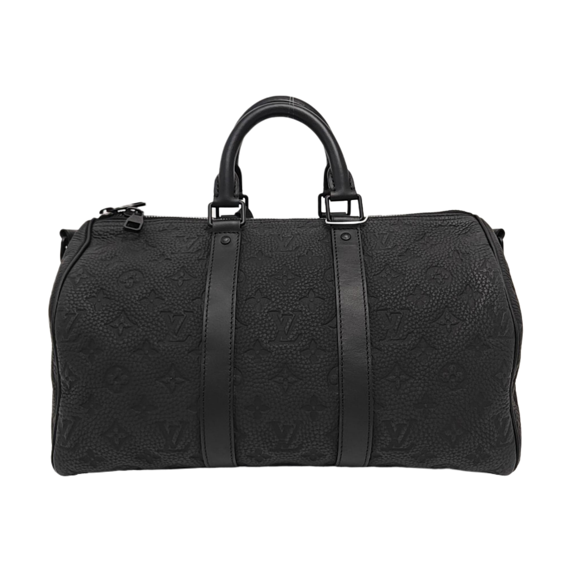 KEEPALL 35 Monogram Calfskin Black