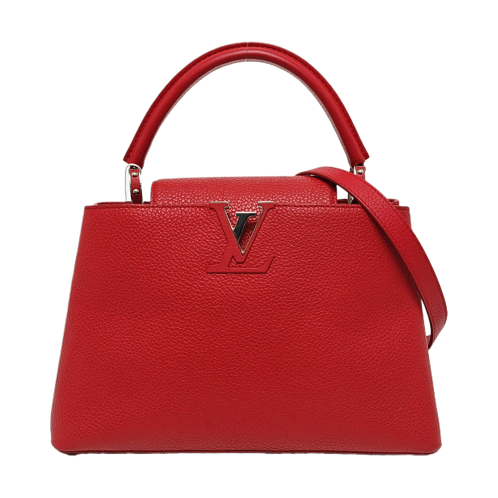 Capucines MM Piel de becerro Rojo