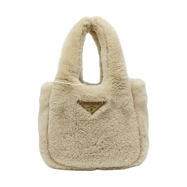 Sheepskin Tote Bag Mini Beige
