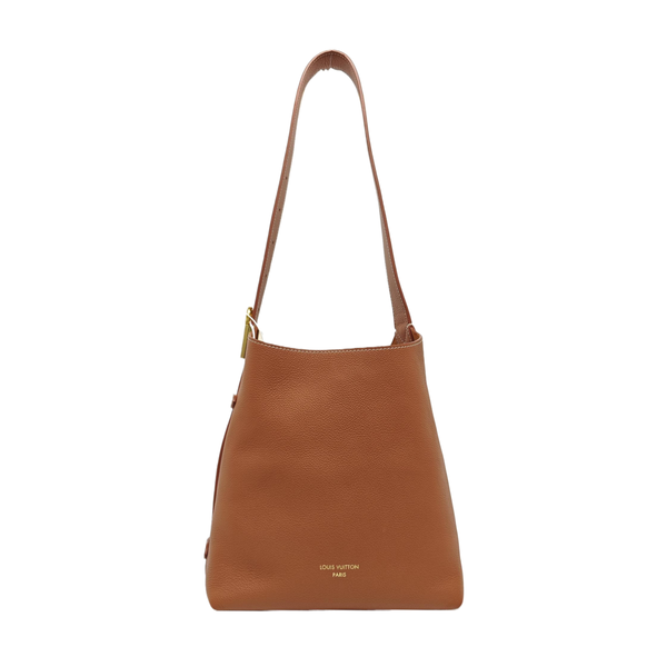 LOW KEY HOBO PM Monogram Calfskin Brown