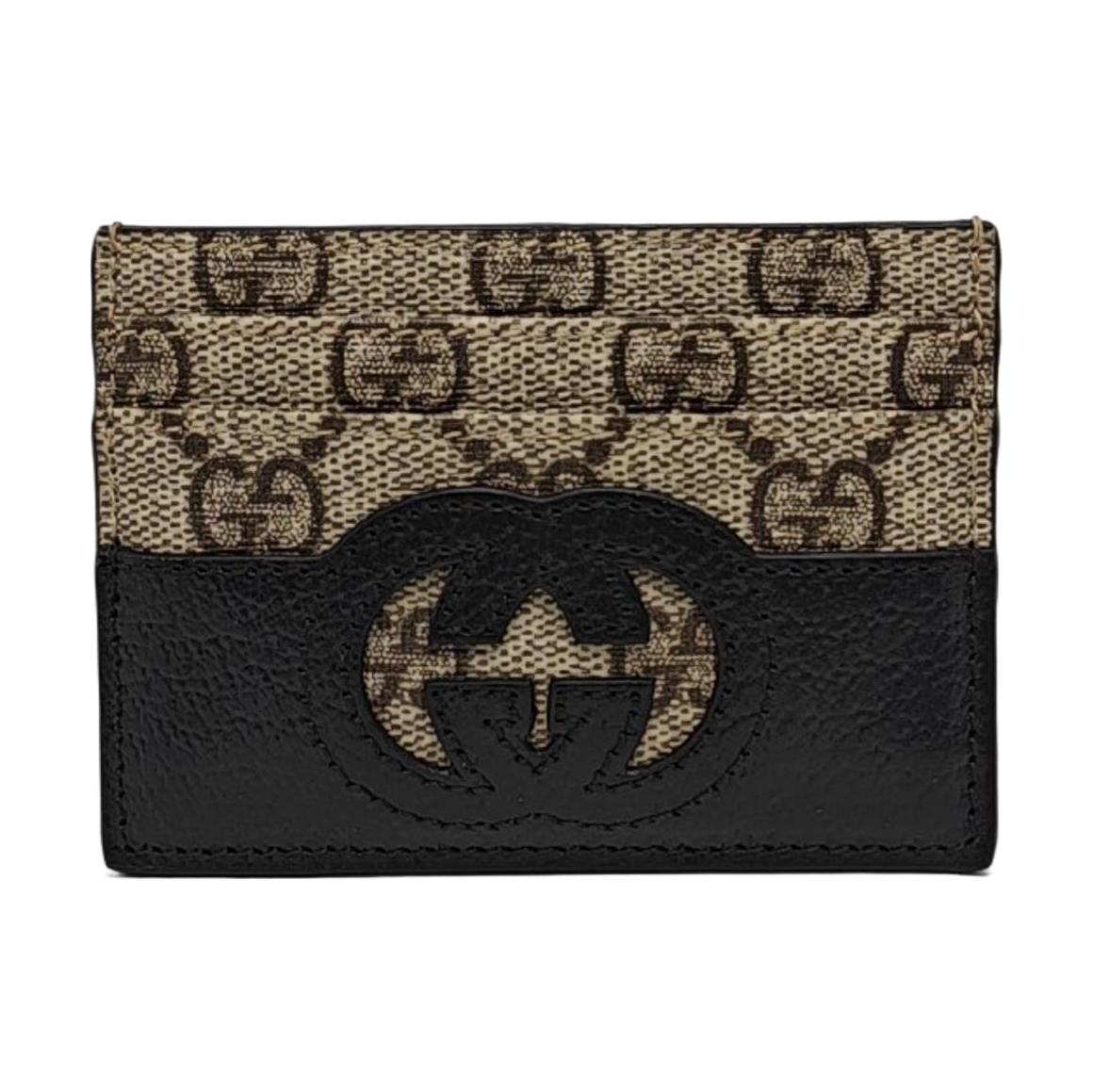 Monogram Coated Canvas Card Holder Black