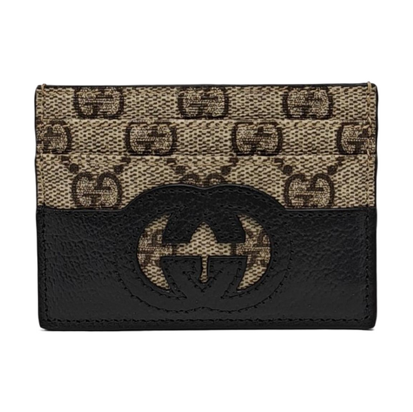 Monogram Coated Canvas Card Holder Black