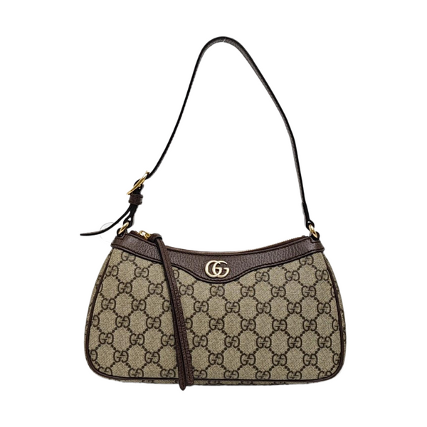 Ophidia Small Monogram Coated Canvas Brown