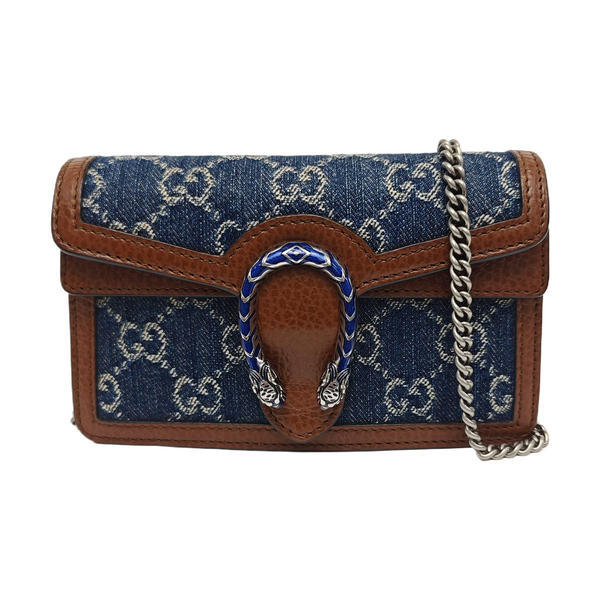 Dionysus Super Mini Monogram Denim Blue