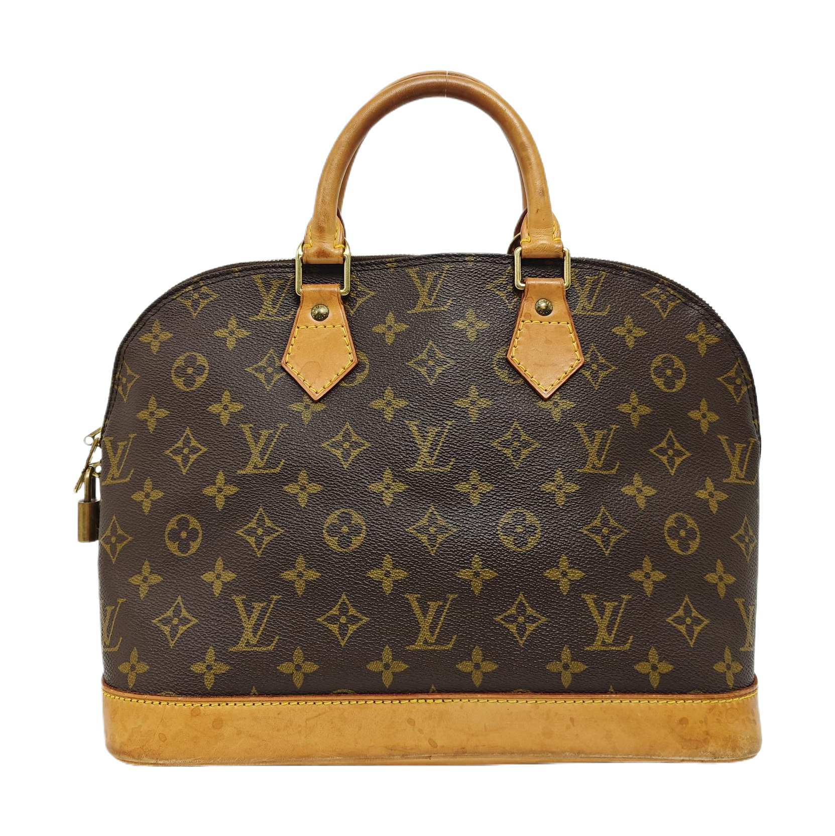 ALMA PM Monogram Coated Canvas Brown