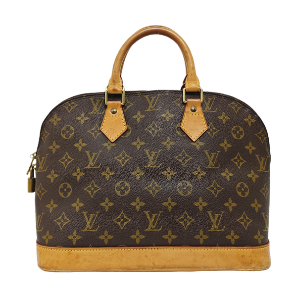 ALMA PM Monogram Coated Canvas Brown