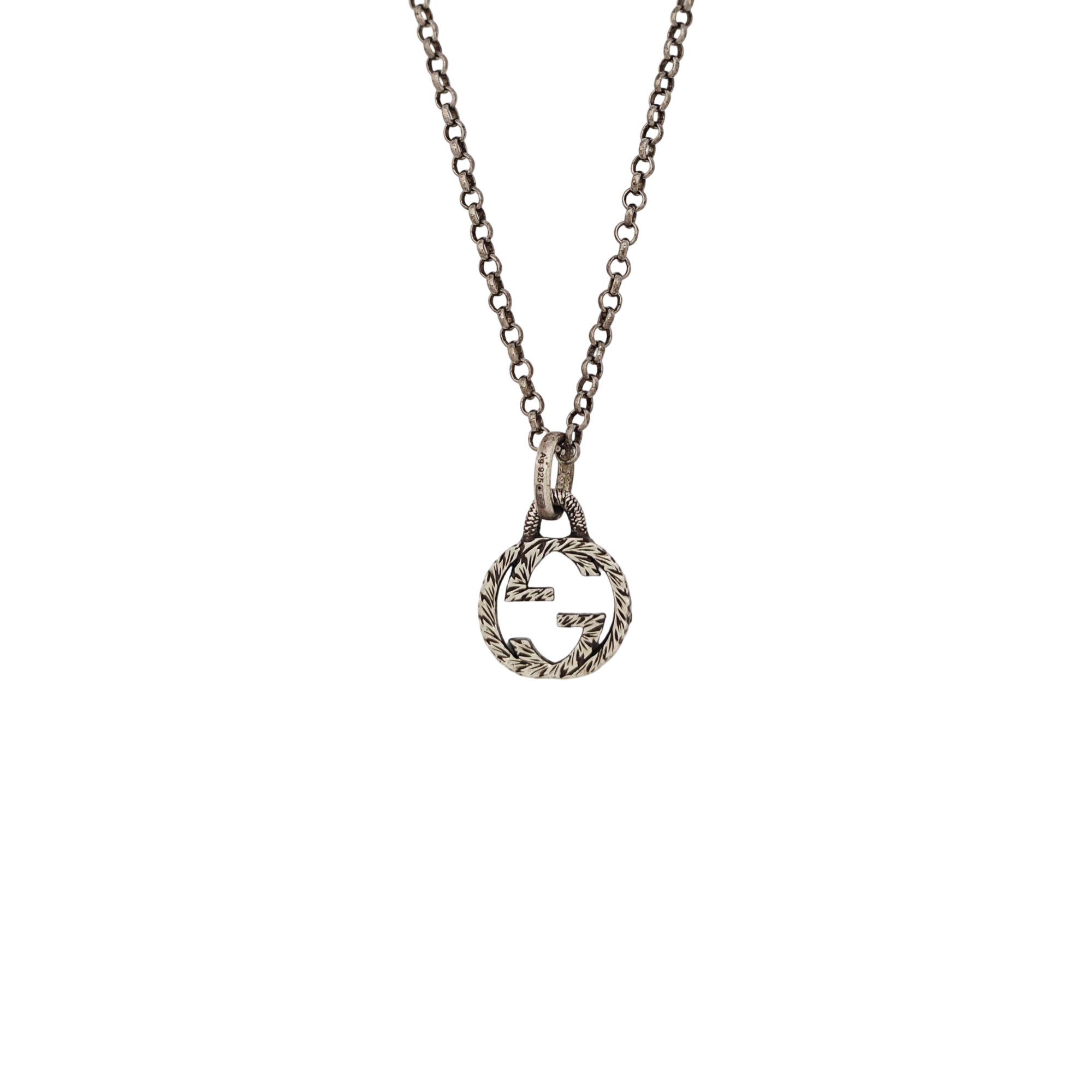 Interlocking G 925 Sterling Silver Necklace