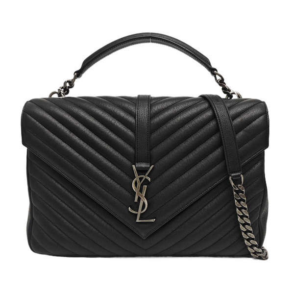 Quilted Calfskin Shoulder Bag Black