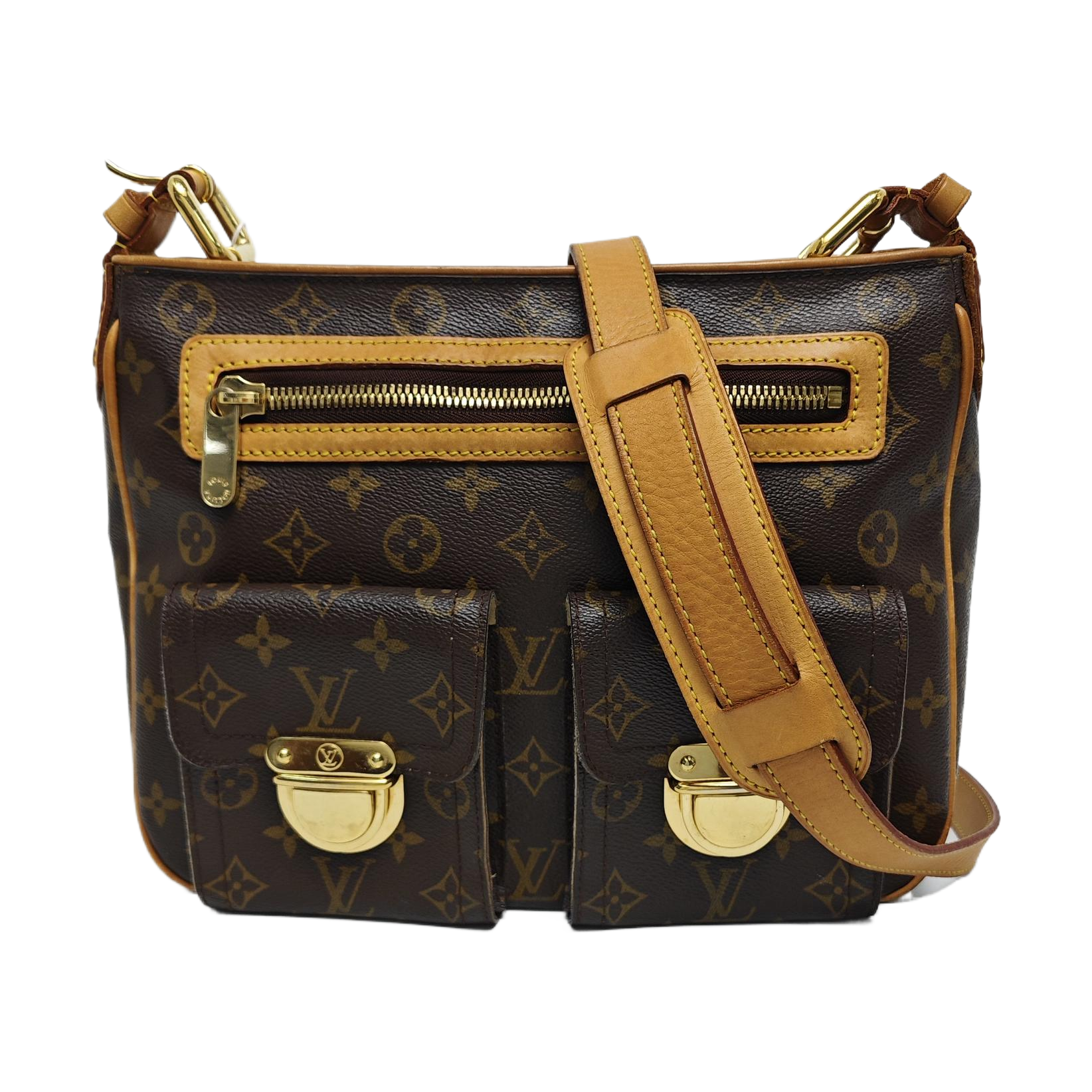HUDSON GM Monogram Coated Canvas Brown