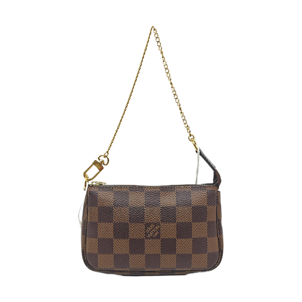 ACCESSOIRES Mini Damier Ebene Coated Canvas Brown