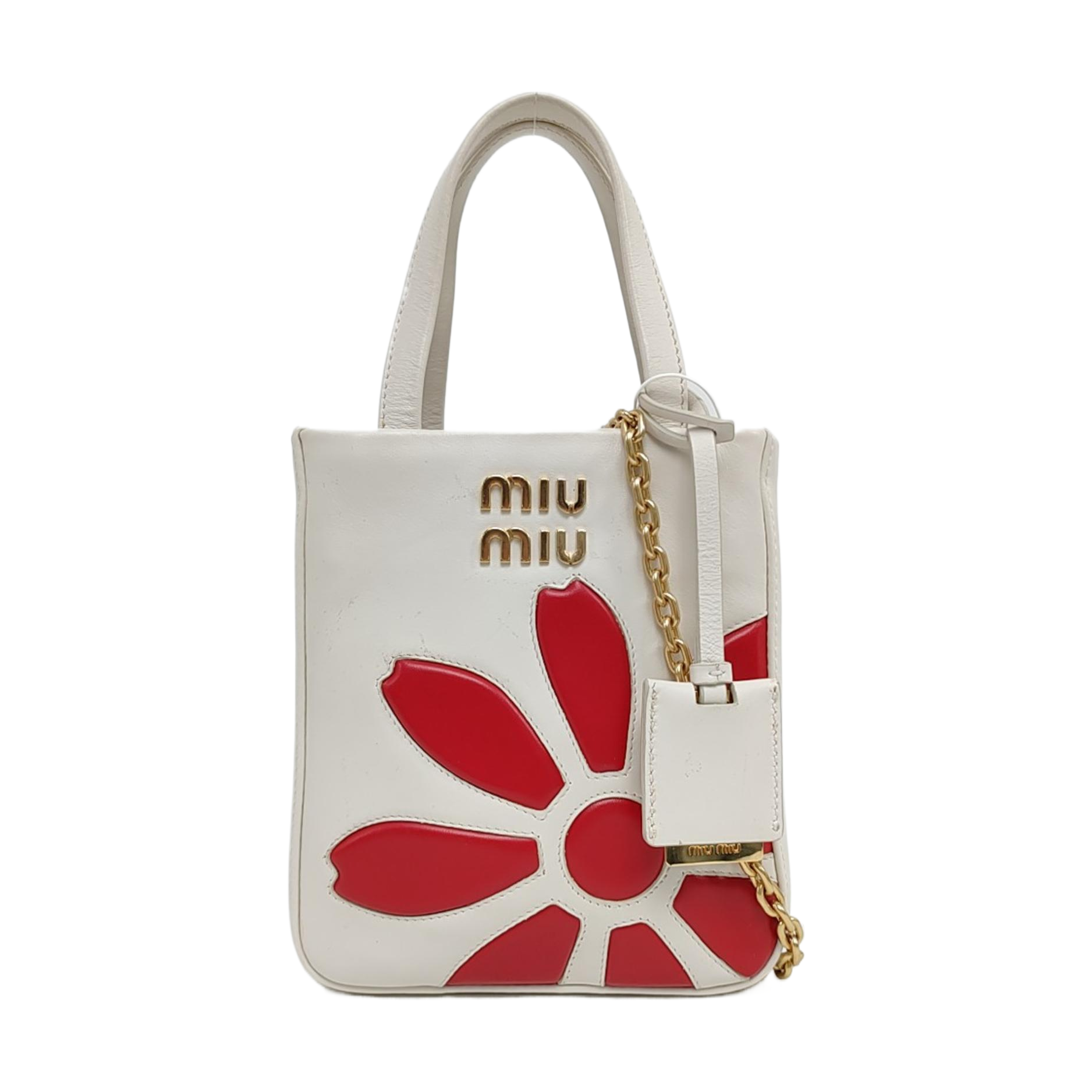 Quilted Calfskin Tote Bag White