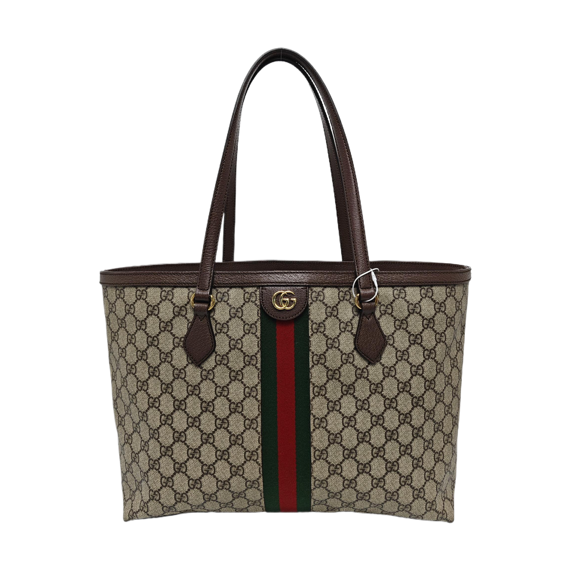 Ophidia Medium Monogram Coated Canvas Beige