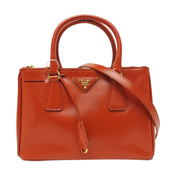 Galleria Small Saffiano Calfskin Orange