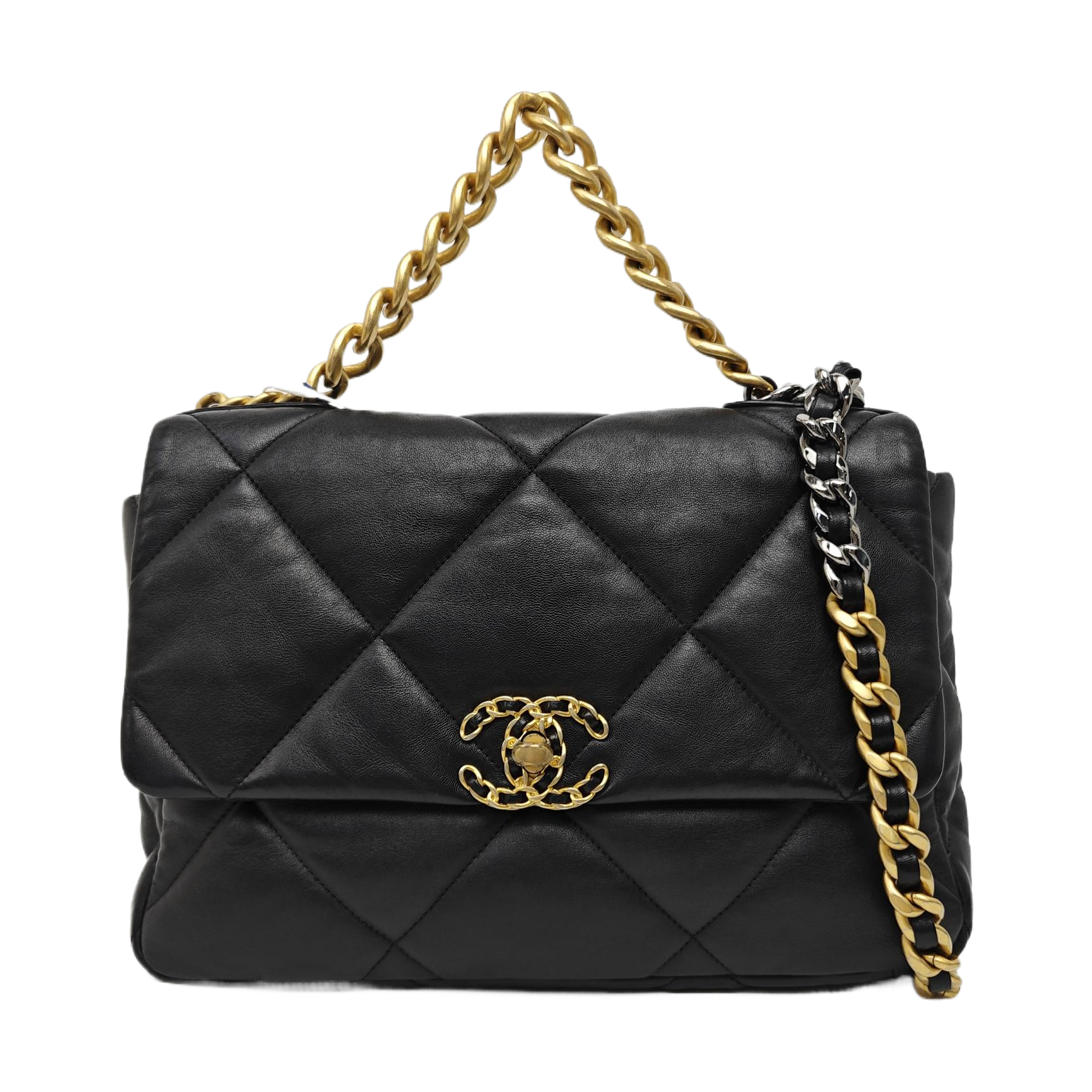 CHANEL 19 Medium Quilted Lambskin Black