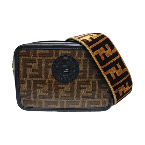 Coated Canvas Shoulder Bag Mini Brown