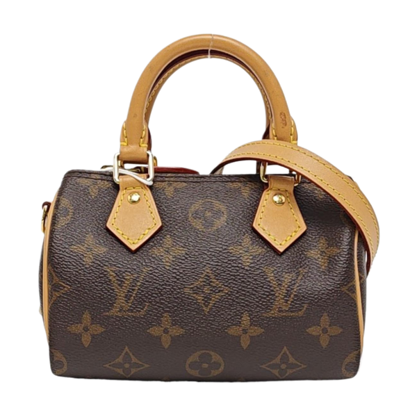 SPEEDY Nano Monogram Coated Canvas Brown