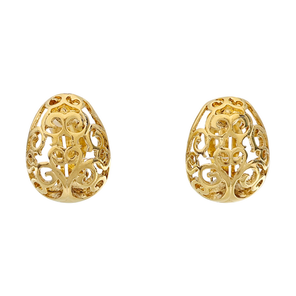 Metal Gold Clip On Earrings