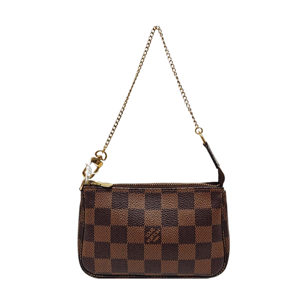 ACCESSOIRES Mini Damier Ebene Coated Canvas Brown