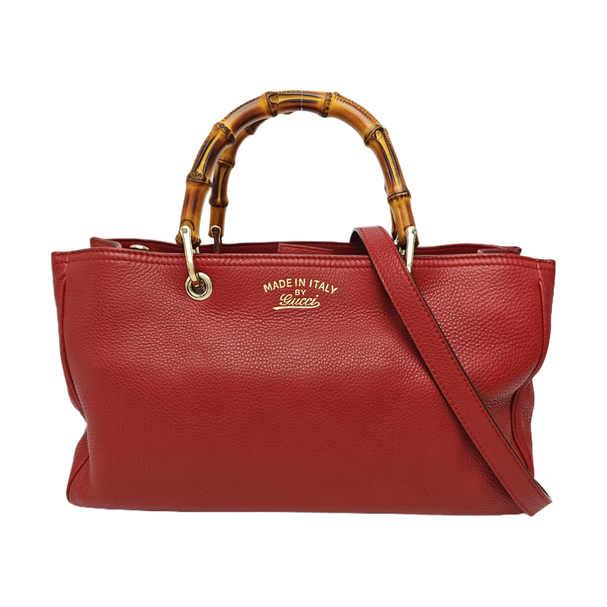 Bamboo 1947 Medium Calfskin Red