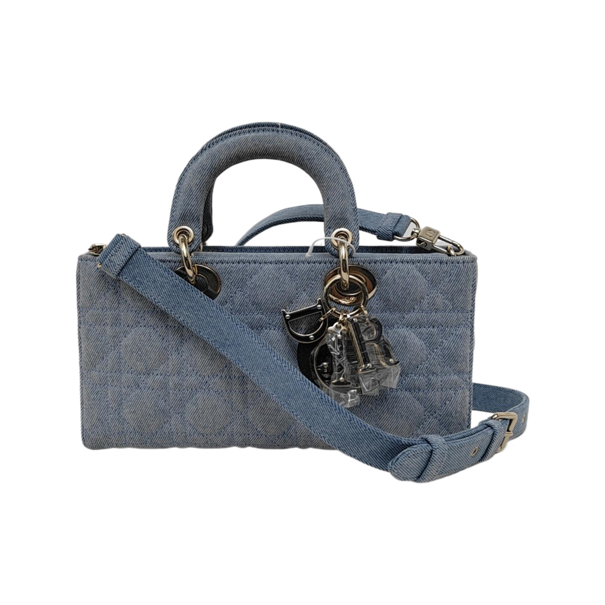 Lady D-Joy Medium Cannage Denim Blue