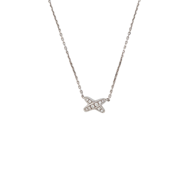 Jeux De Liens 18k White Gold Silver Necklace