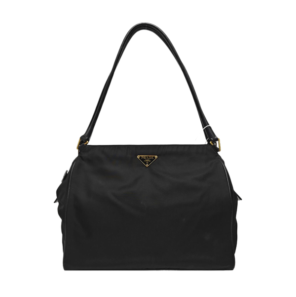 Nylon Top Handle Bag Black