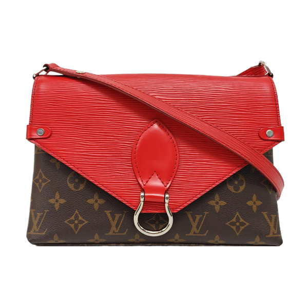 SAINT MICHEL Monogram Coated Canvas Brown