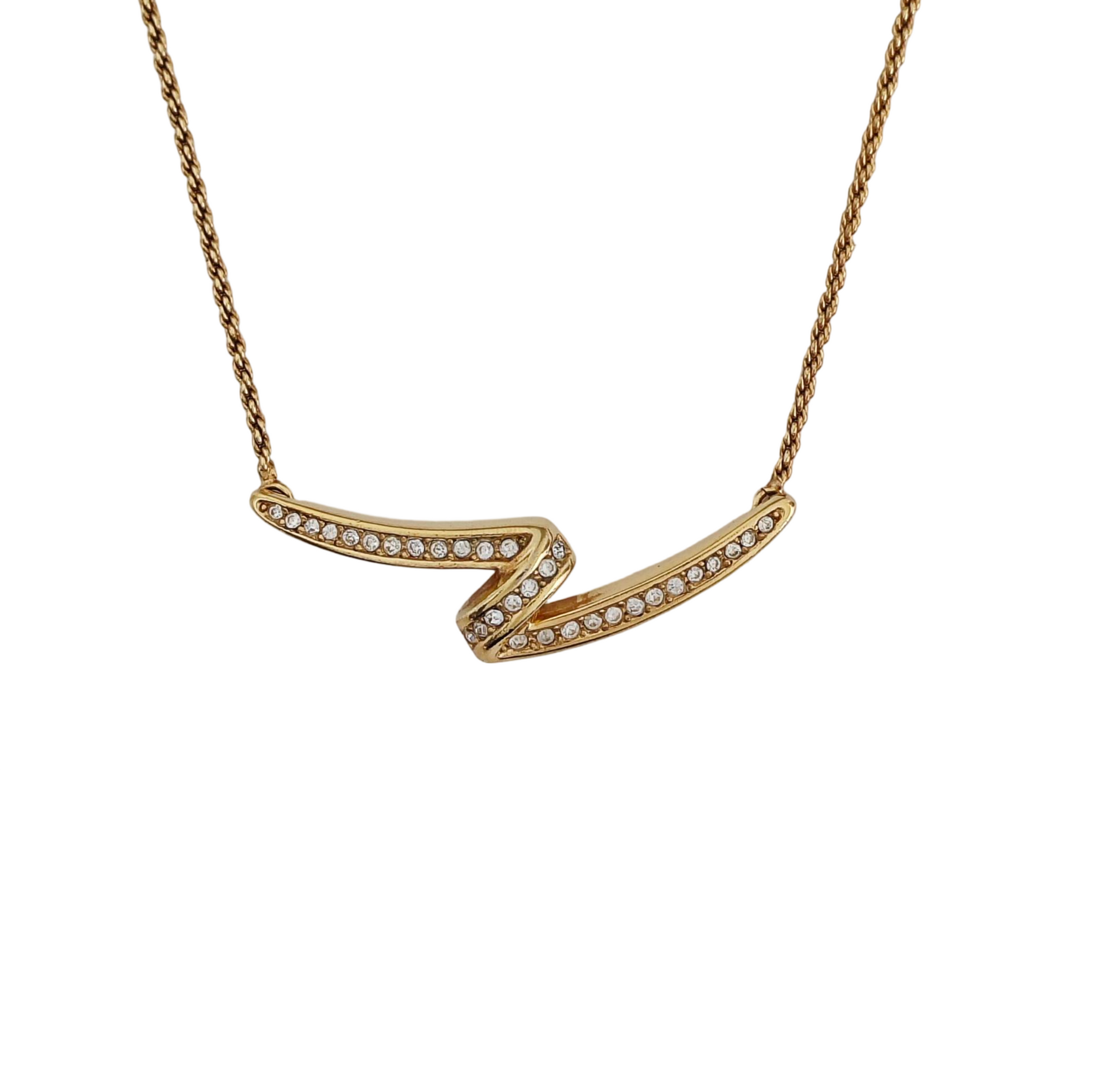 Twist Round Metal Gold Necklace