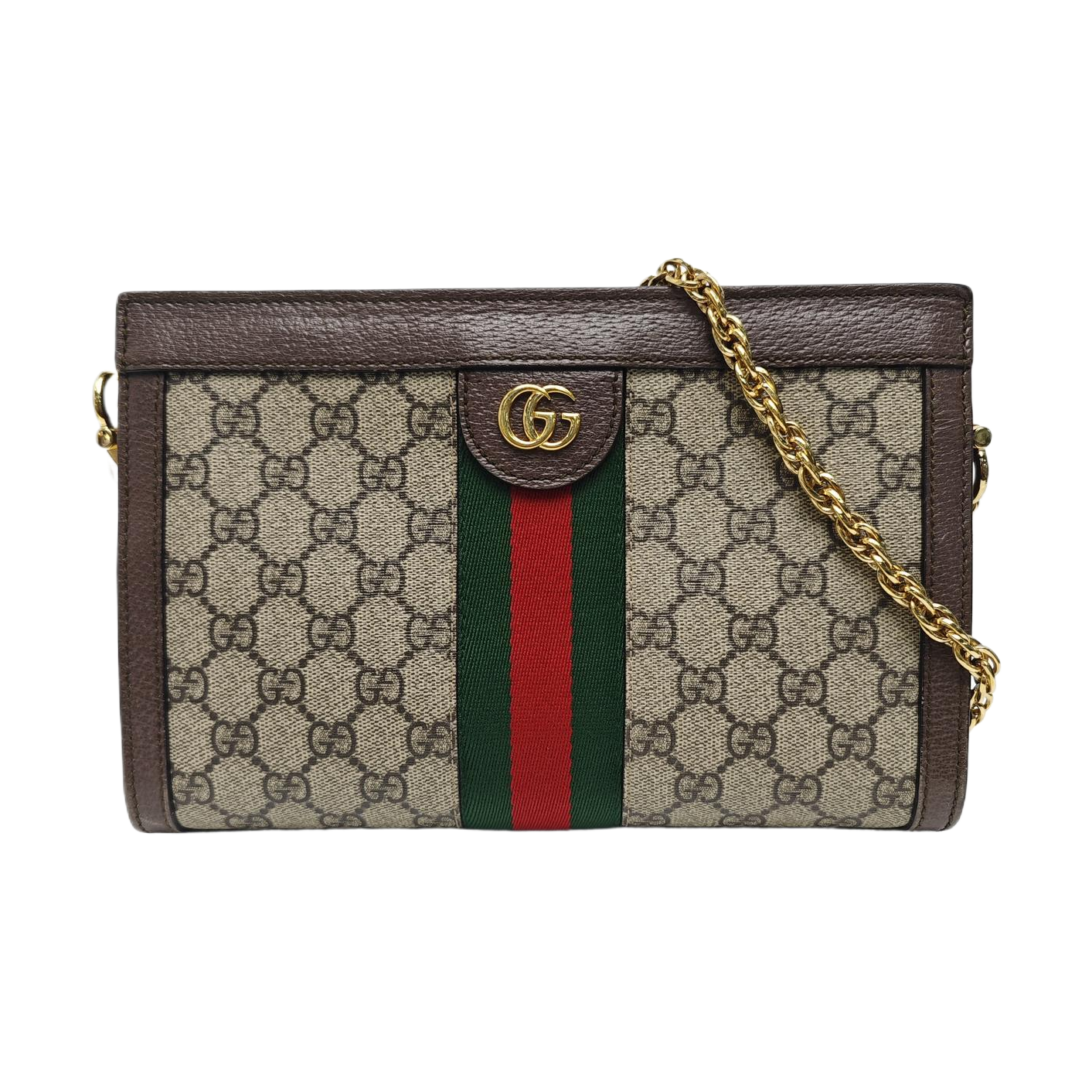 Ophidia Small Monogram Coated Canvas Beige