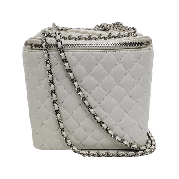 Quilted Lambskin White