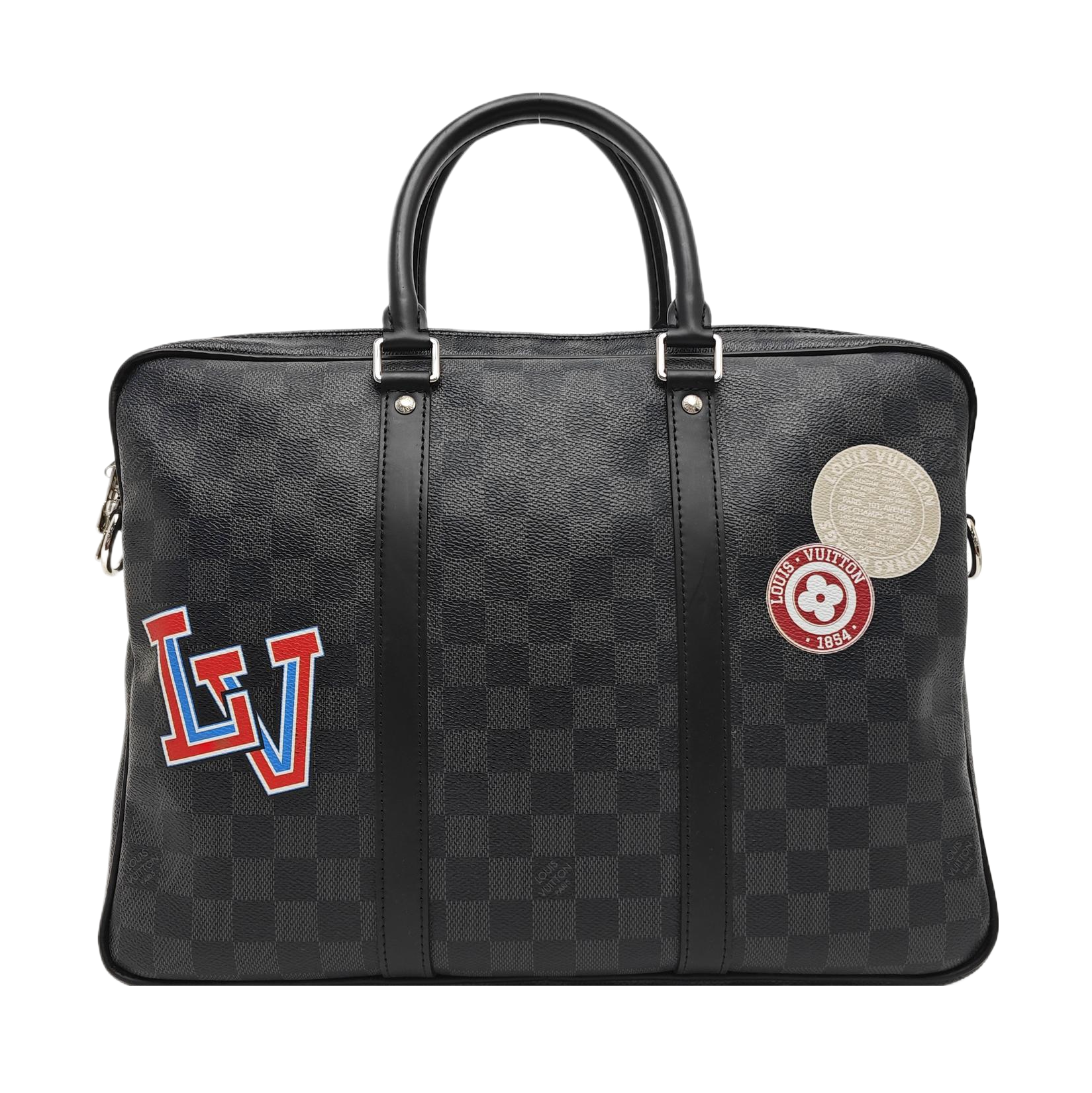 ANTON Damier Graphite Coated Canvas Gray