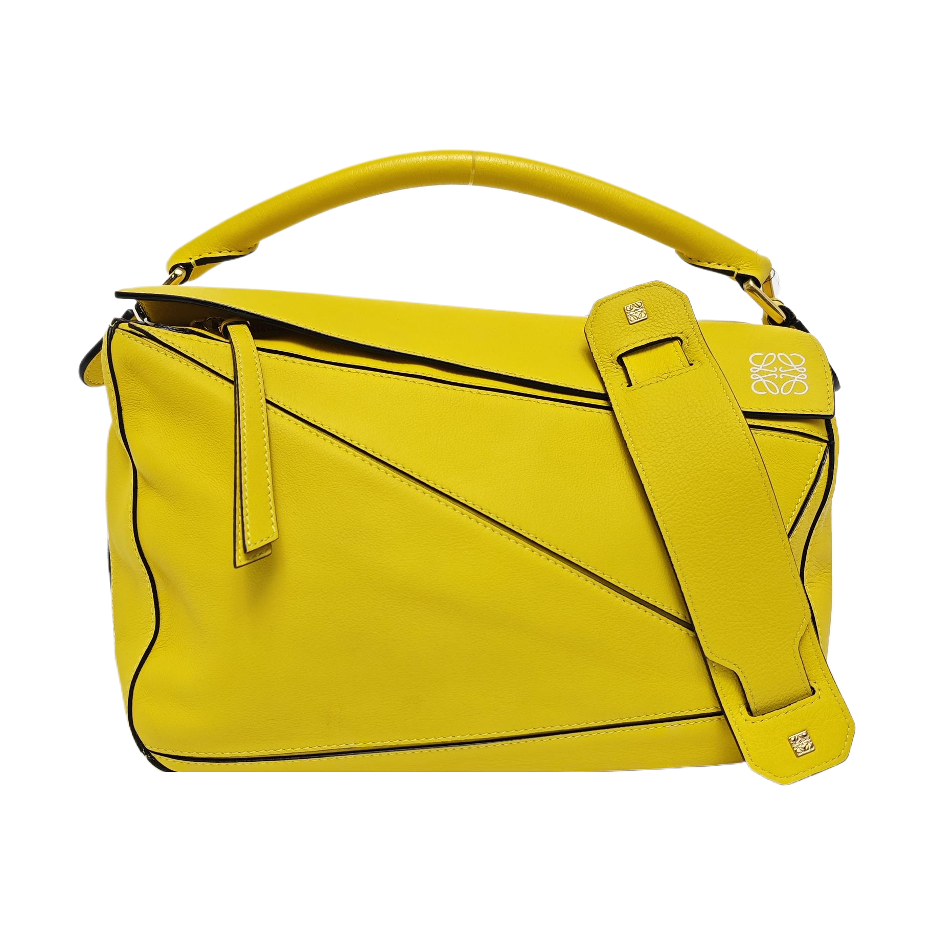 Puzzle Medium Calfskin Yellow