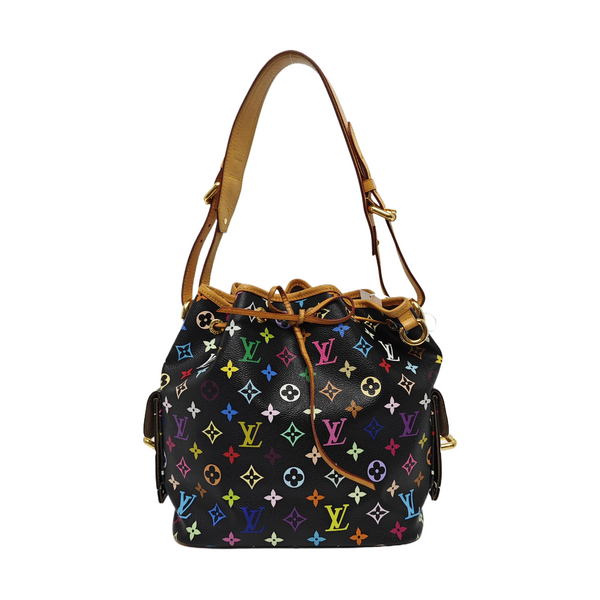 LV × TM NÉONOÉ MM Monogram Coated Canvas Black