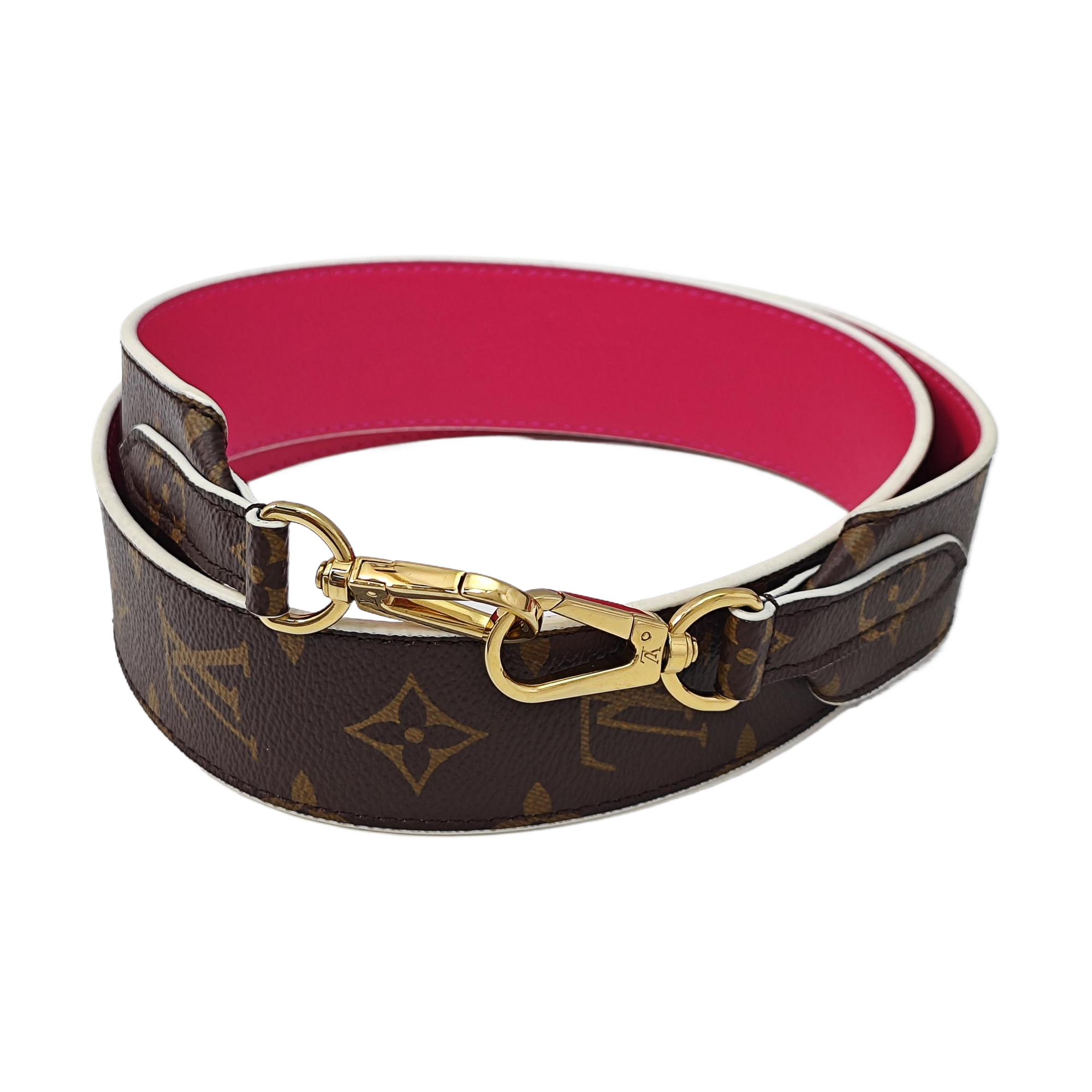 Monogram Coated Canvas Bag Strap Brown