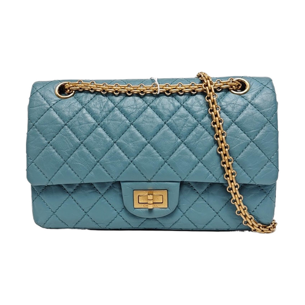 2.55 225 (small) Quilted Calfskin Blue