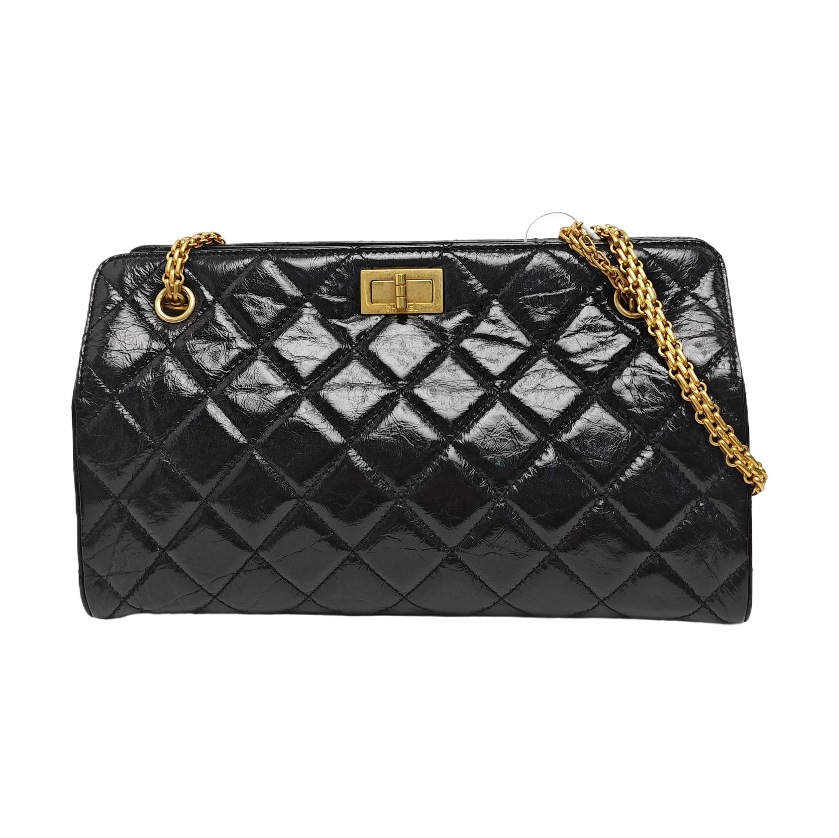 Quilted Calfskin Shoulder Bag Black
