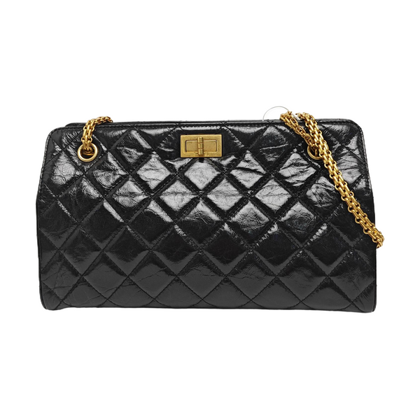 Quilted Calfskin Shoulder Bag Black
